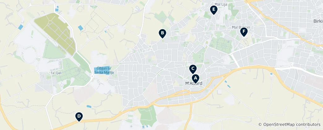 Mapa de Religious Sites in Attard