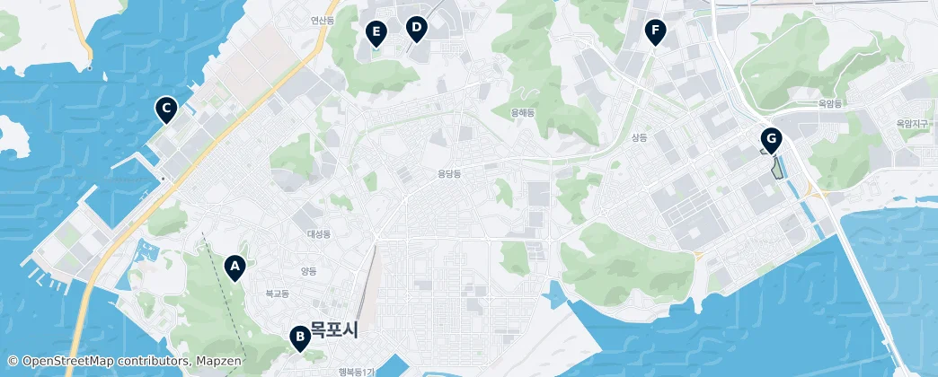 Scenic Parks in Mokpo — Térkép