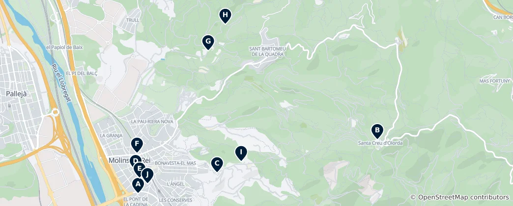 Map of Molins de Rei Essentials