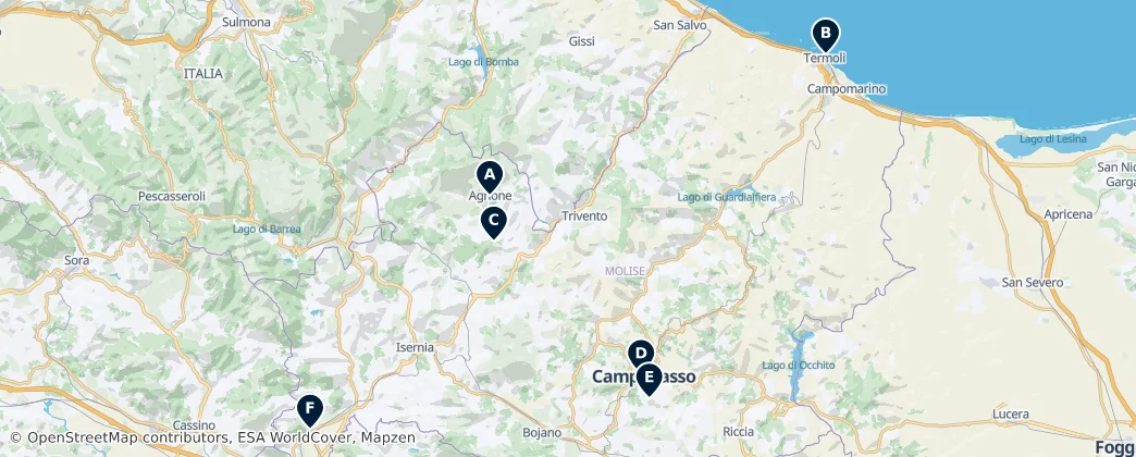 Molise Must-Sees — Map