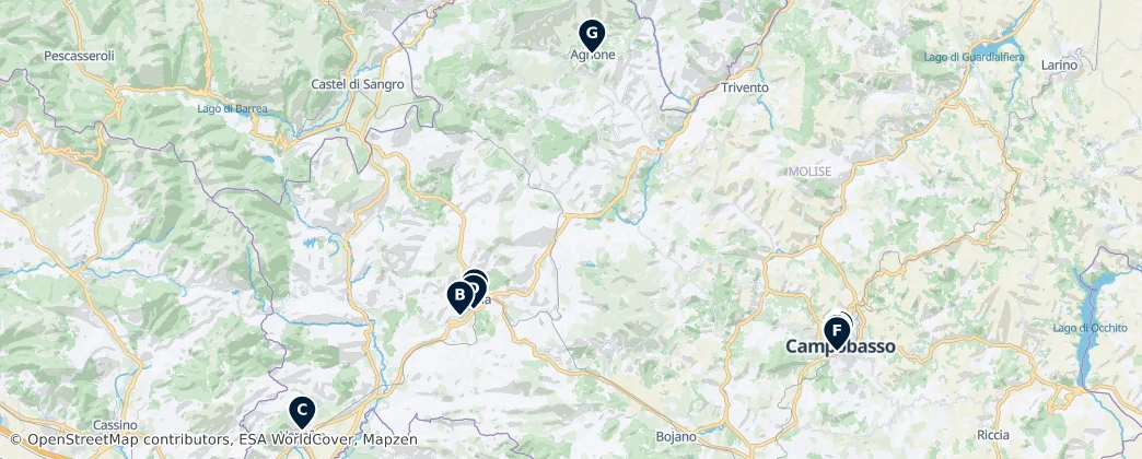 Museums & Culture in Molise — Map