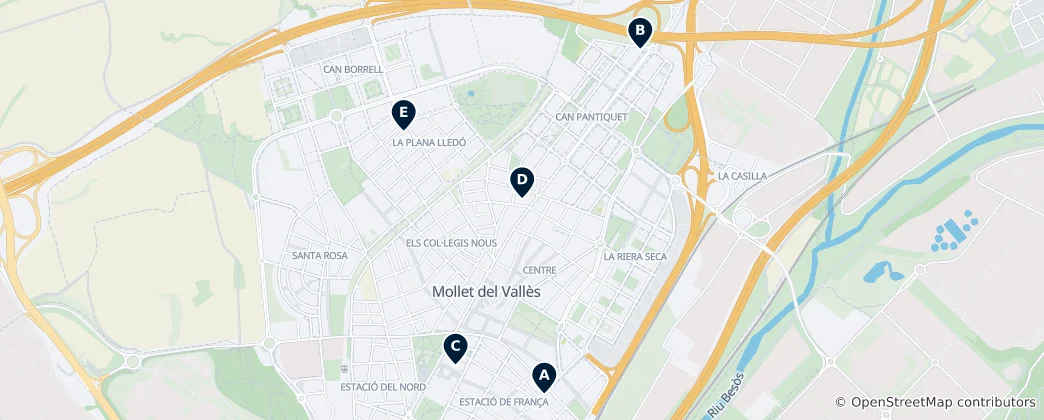 Mappa di Mollet del Vallès Essentials