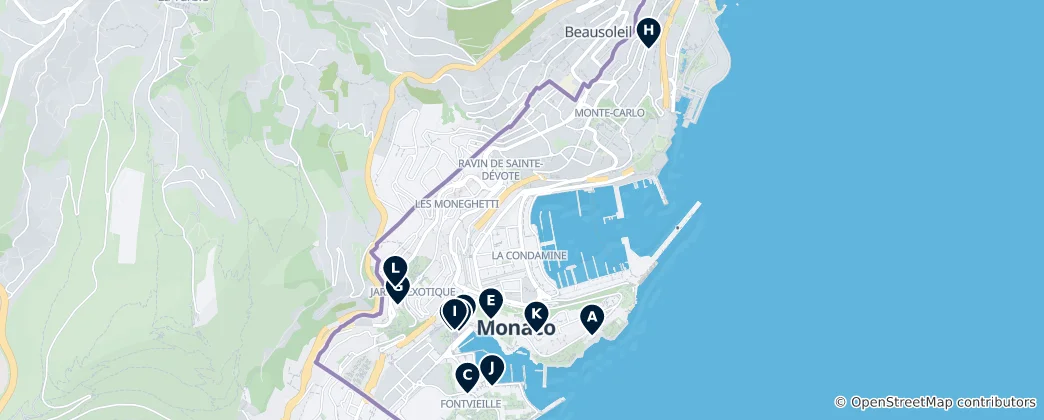 Map of Monaco's Museums & Galleries