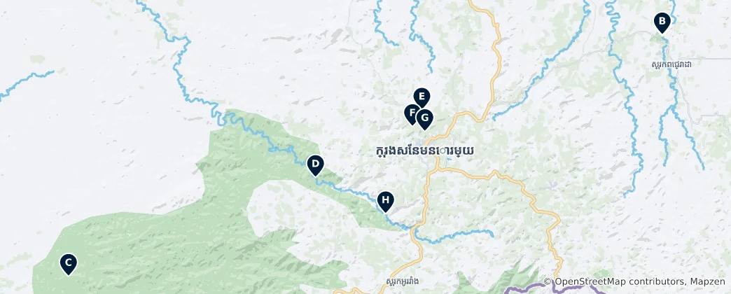 Map of Waterfalls & Scenic Views