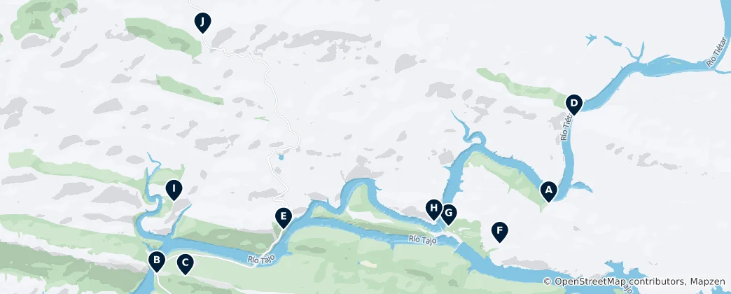 Map of Best Viewpoints in Monfragüe