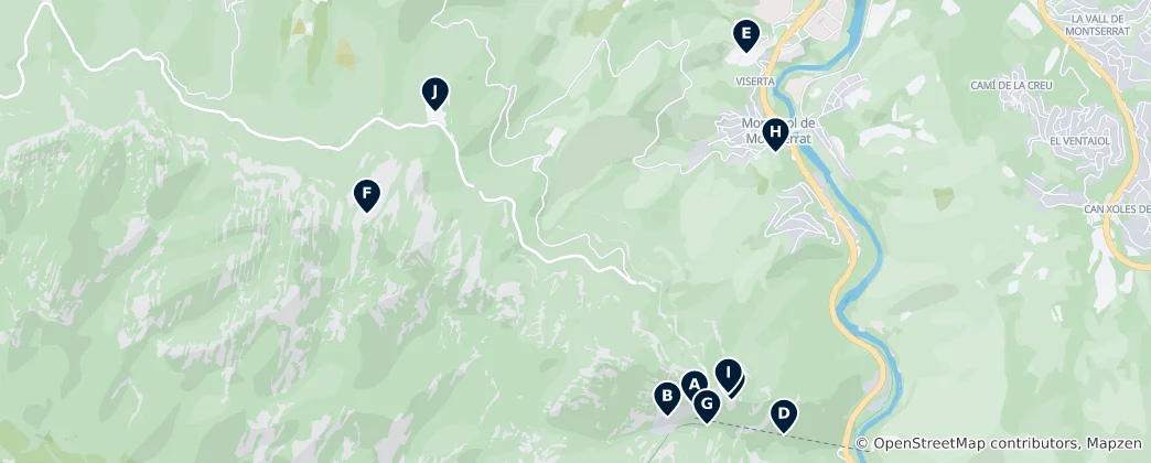 Map of Monistrol de Montserrat Essentials