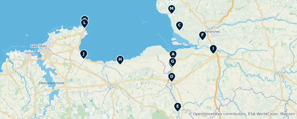 Mapa Camping and Caravan Escapes