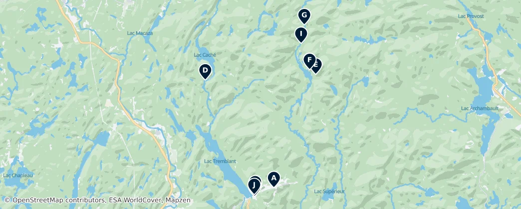 Mapa de Mont-Tremblant National Park Essentials