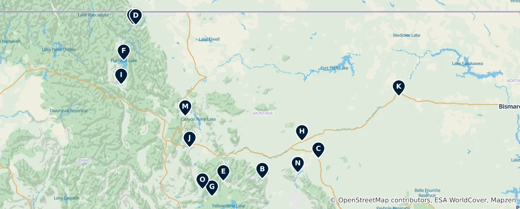 Mappa di Montana Essentials