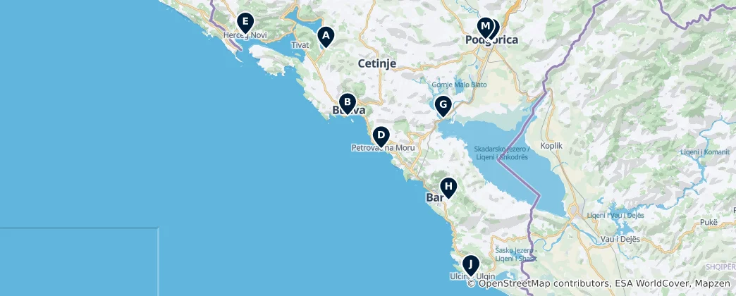 Mapa Historic Castles and Forts