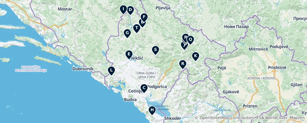 Mappa di Peaks and Viewpoints