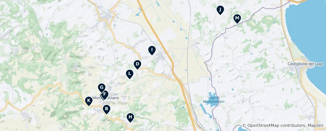 Map of Regional Food & Wine