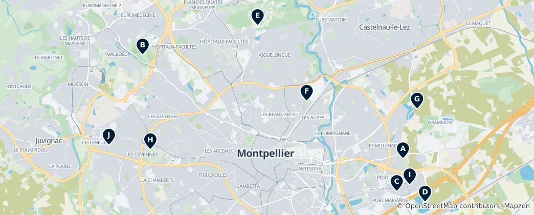 Map of Montpellier Essentials