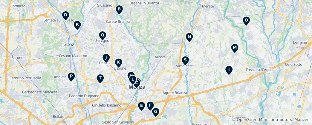 Map of Churches and Chapels of Significance