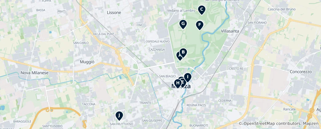 Mapa De Royal Heritage of Monza