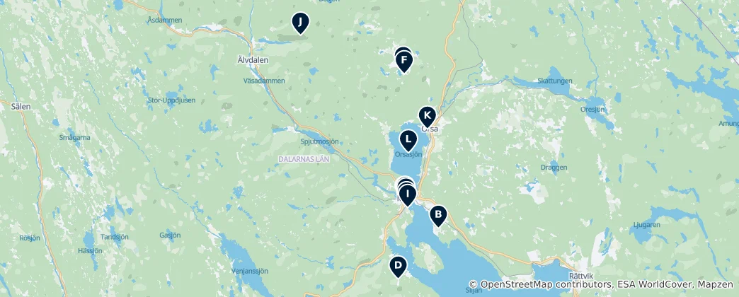 Mapa Mora kommun Essentials