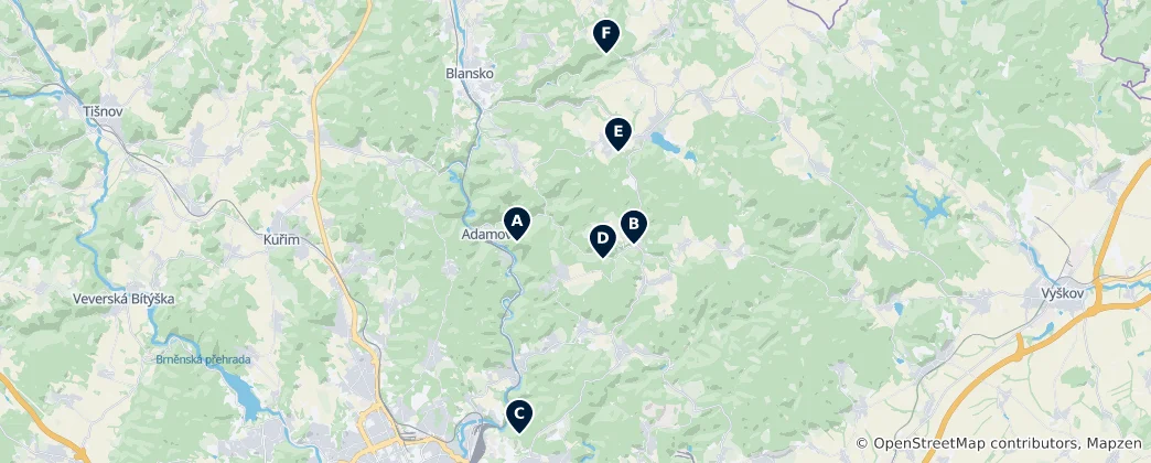 Mapa Hidden Gems of the Region