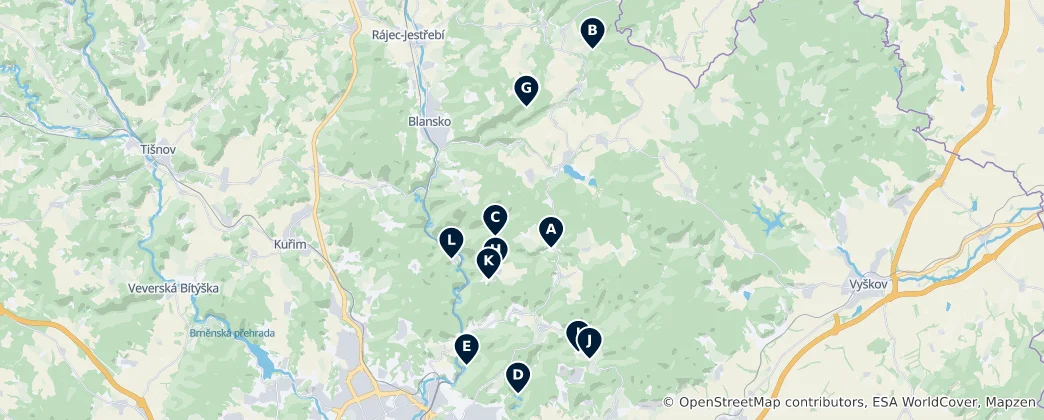 Mappa di Historic and Religious Sites