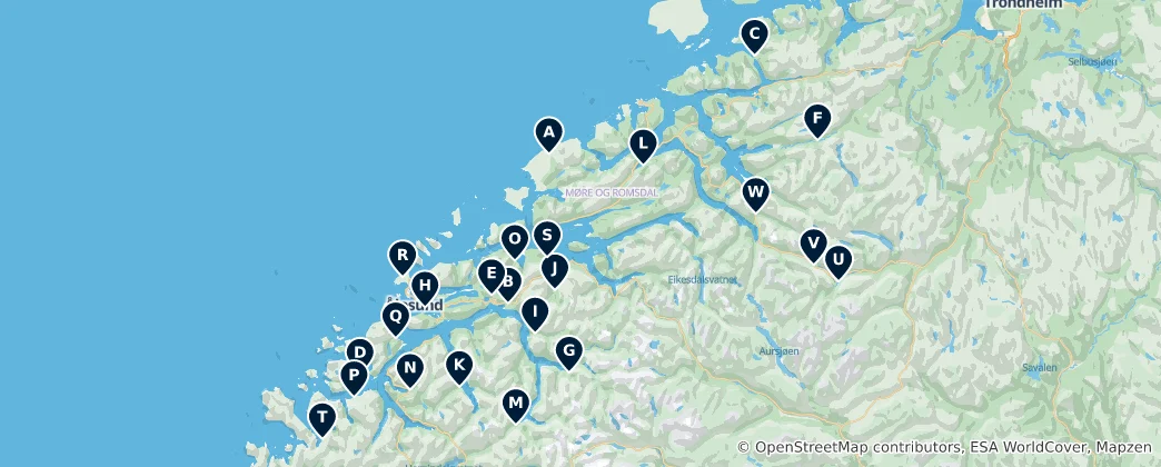 Map of Historic Churches and Chapels