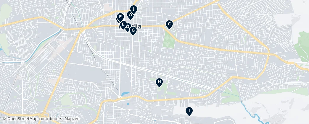 Map of Cultural Highlights of Morelia