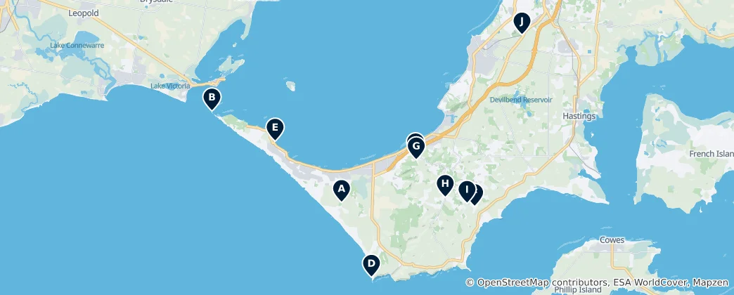 Map of Mornington Peninsula Essentials