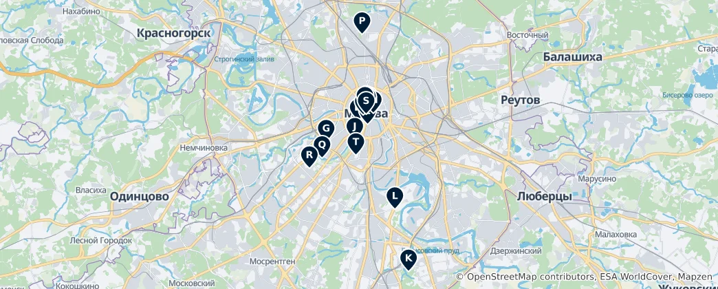 Mappa di Editor's Choice: Moscow Essentials