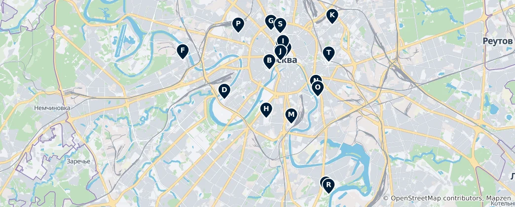 Mapa Moscow's Sacred Sites