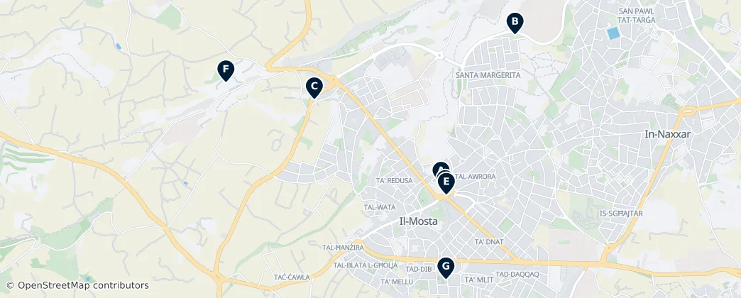 Mosta Unmissables — Mappa