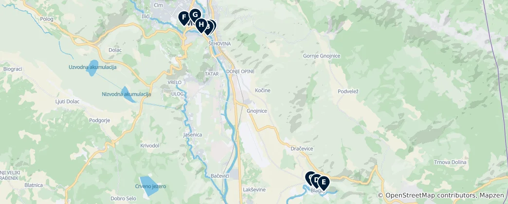 Map of Editor's Choice