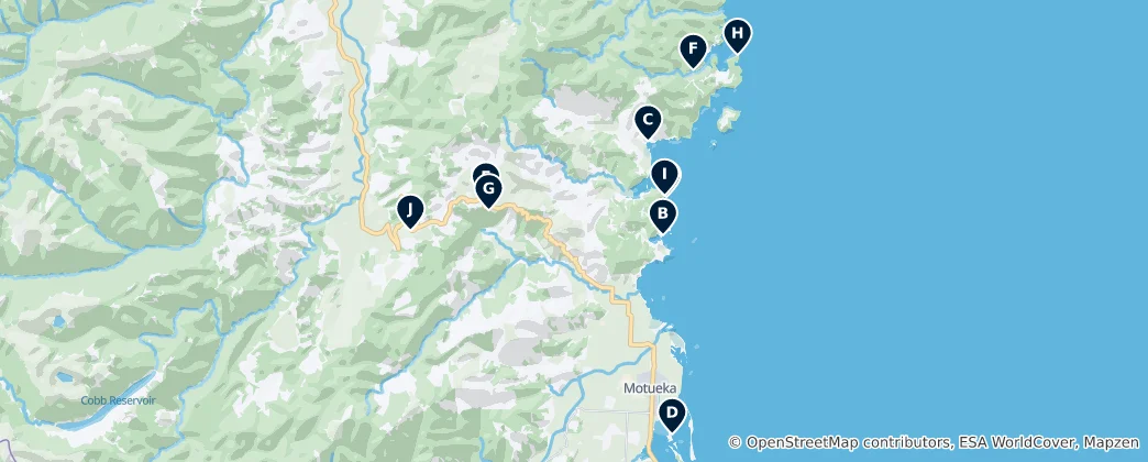 Mappa di Motueka Ward Essentials