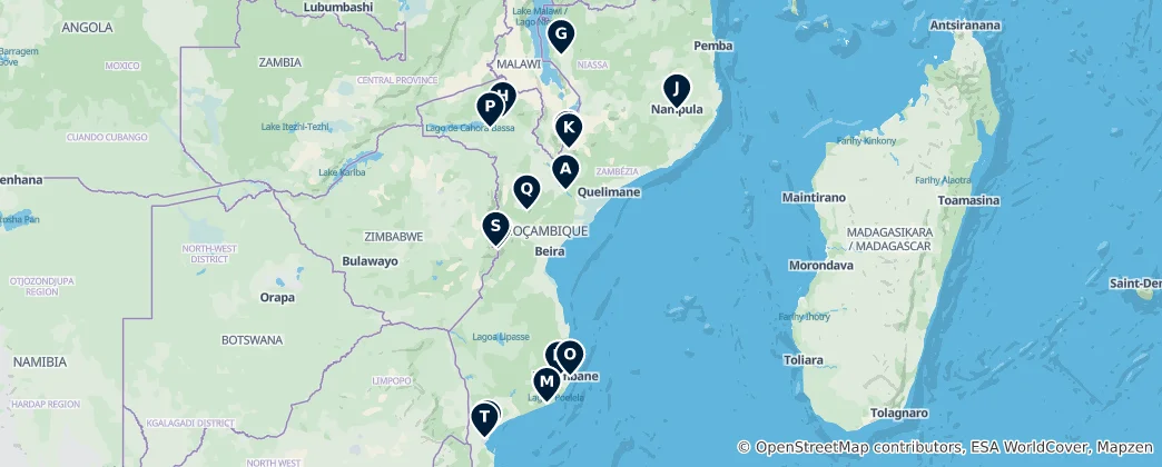 Mappa di Mozambique's Absolute Essentials