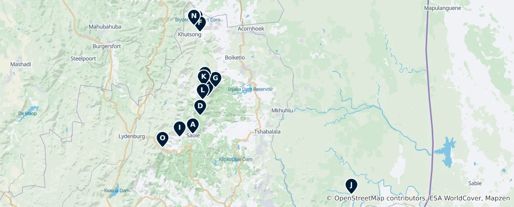 Map of Scenic Viewpoints and Falls