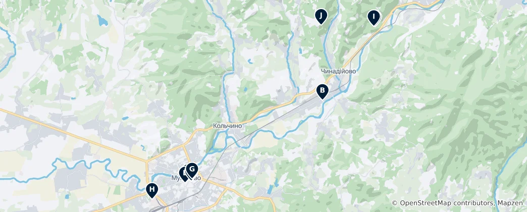 Mapa Mukachevo Essentials