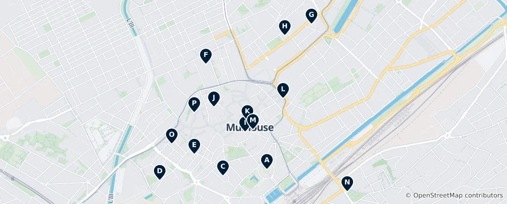 Map of Mulhouse Heritage Sites