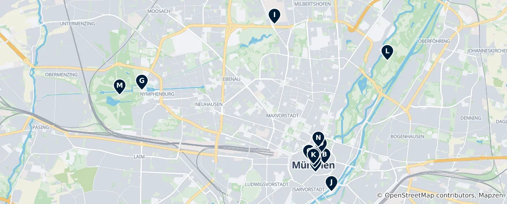 Karte von München Essentials: Ein Besuch fürs Leben