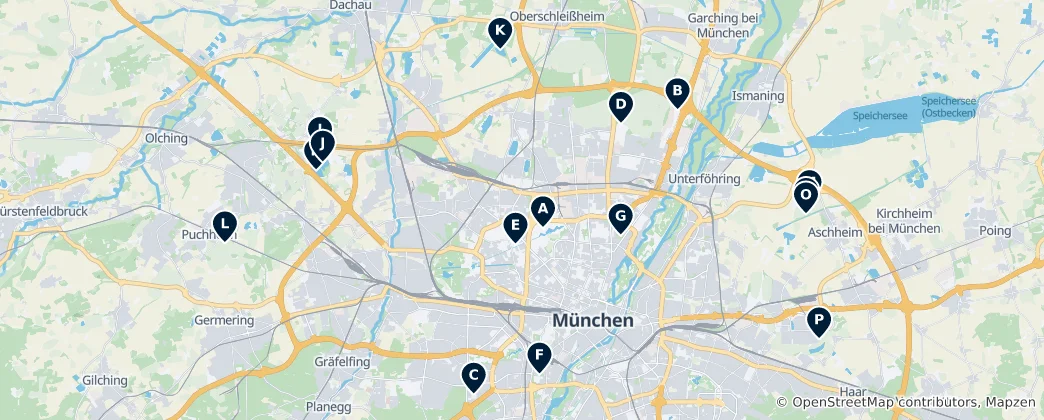 Map of Munich Sports & Recreation