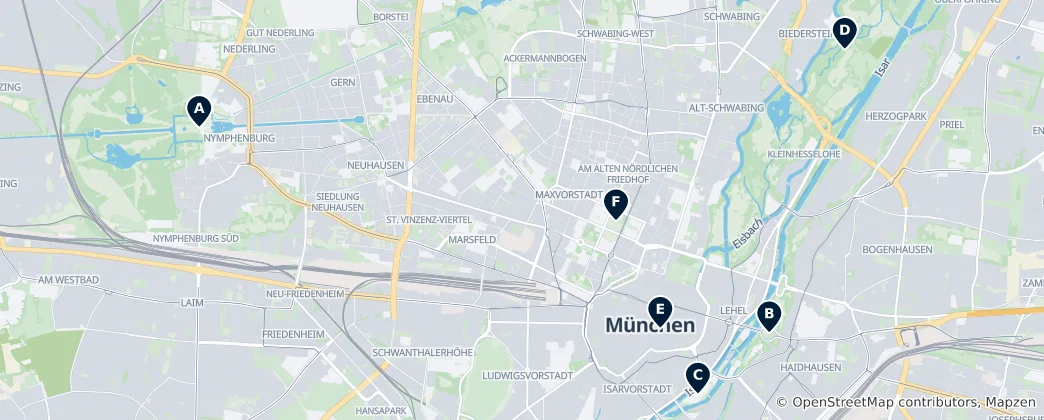 Karte von Münchner Ausgewähltes