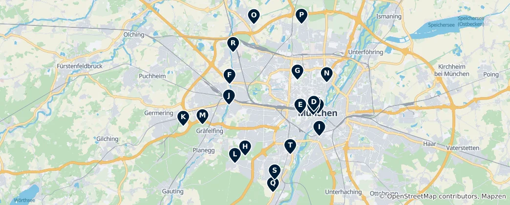 Mapa De Sitios Sagrados de Múnich