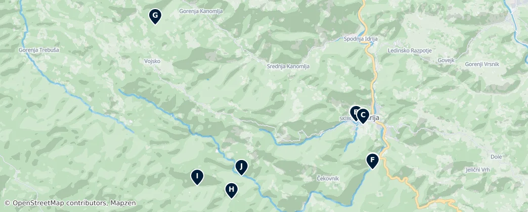 Idrija's Essential Mining Heritage and Natural Wonders — Karte