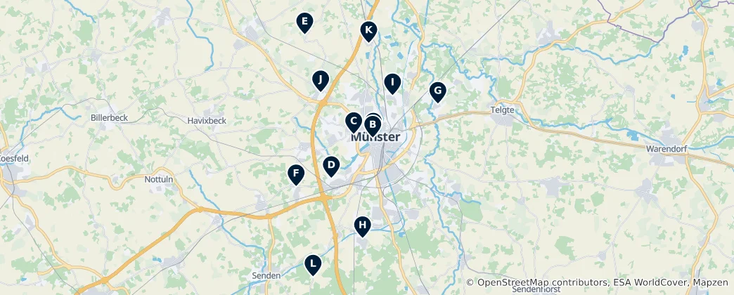Map of Münster's Religious Heritage