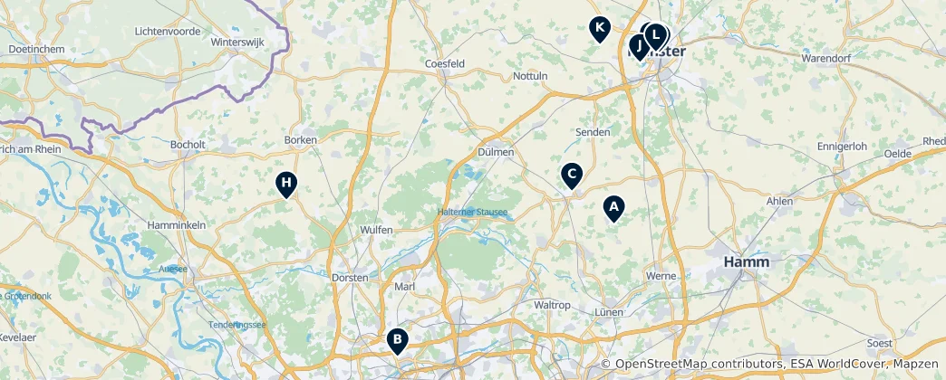 Mappa di Münster Region Essentials