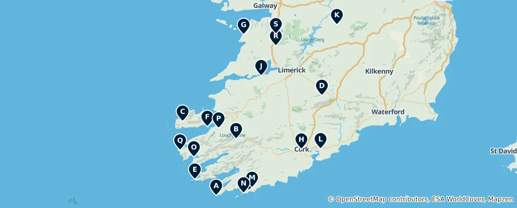 Mapa De Hidden Gems of Ireland