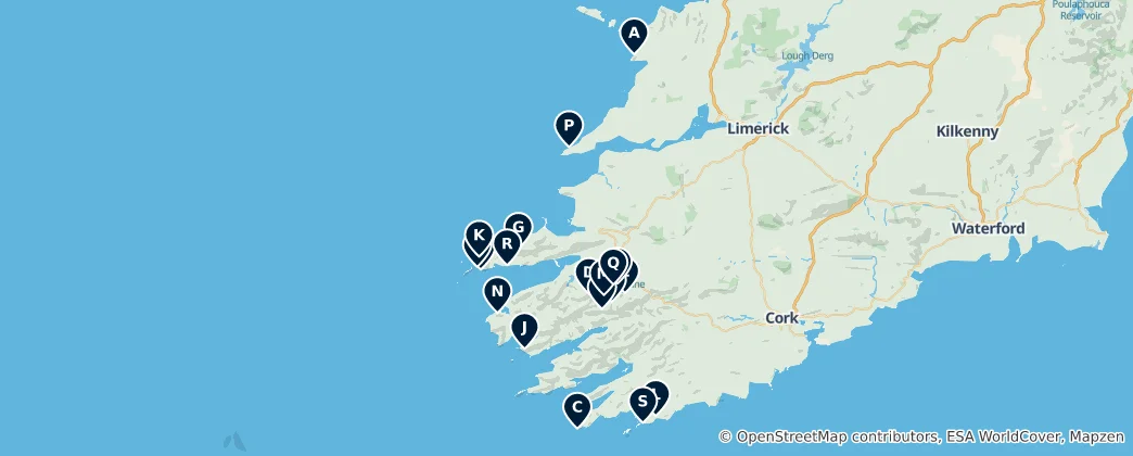 Mapa Scenic Views & Lakes