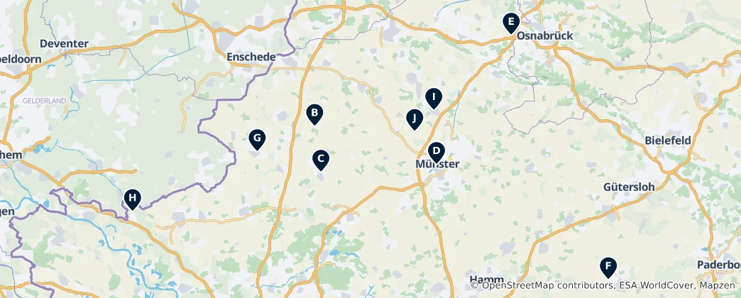 Kaart van Historic Christian Churches