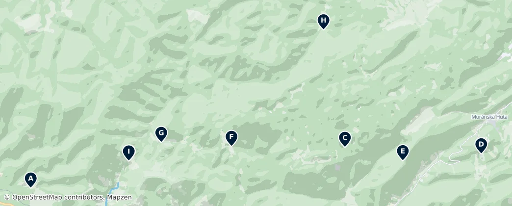 Mountain Huts & Shelters — Map