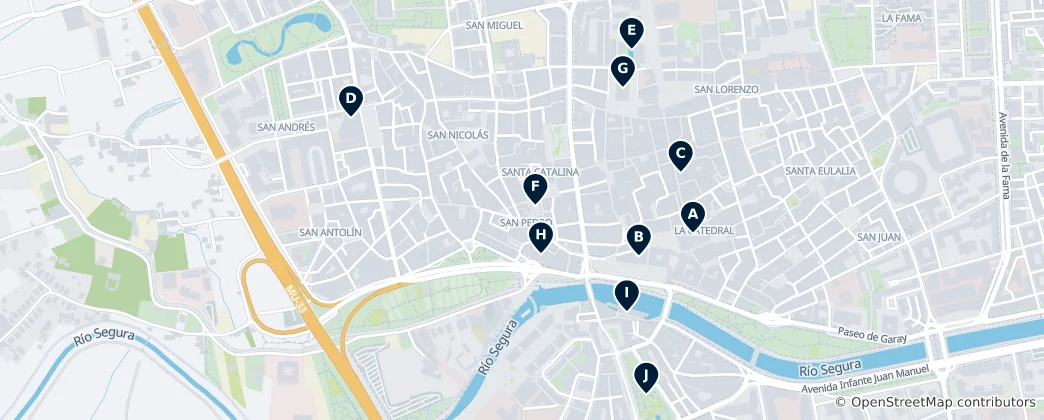Map of Murcia City Essentials