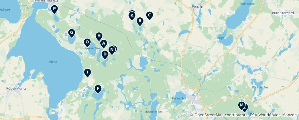 Müritz-Nationalpark Must-Sees Haritası