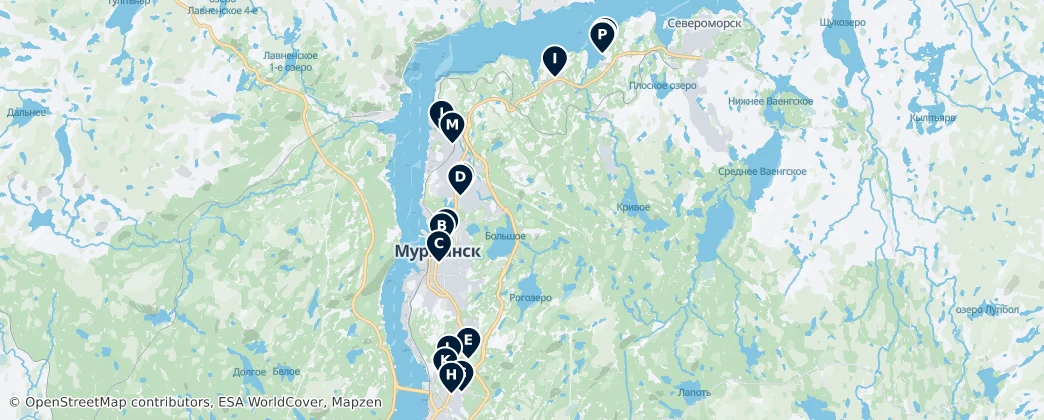 Murmansk Cultural Explorer — Kaart