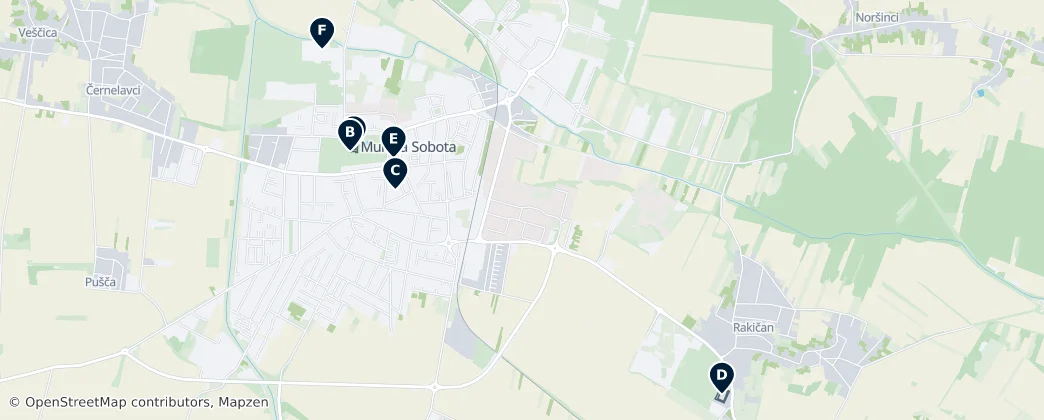 Murska Sobota Highlights — Kaart