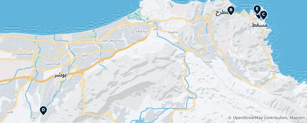 Mapa Historic Forts of Muscat